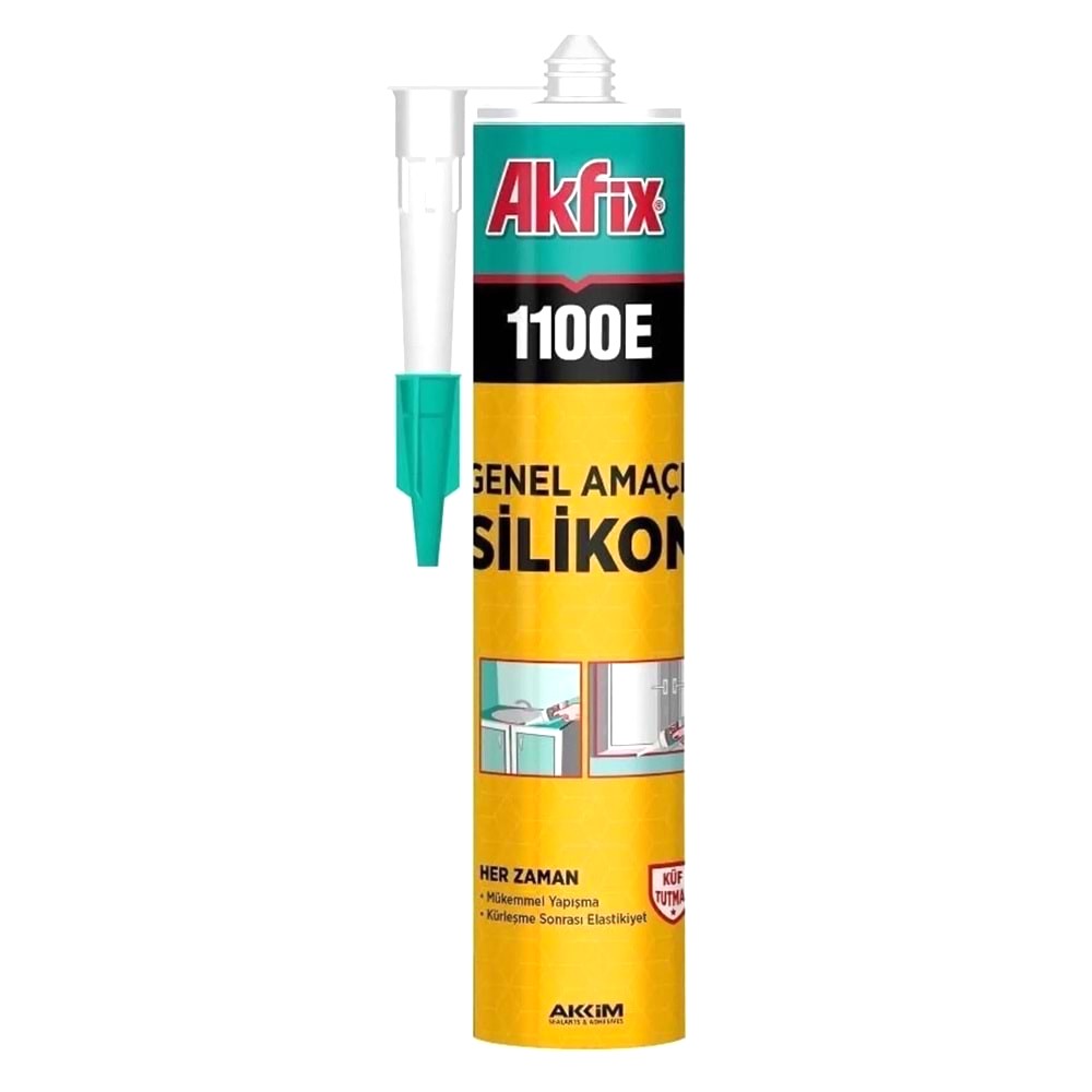 AKFİX 1100E BEYAZ SİLİKON 280GR (24)